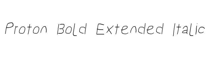 Proton Bold Extended Italic  नि: शुल्क फ़ॉन्ट्स डाउनलोड