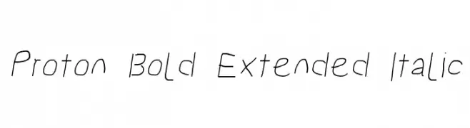 Proton Bold Extended Italic  नि: शुल्क फ़ॉन्ट्स डाउनलोड