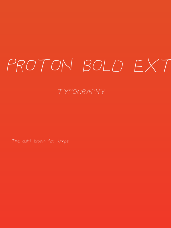 Proton Bold Extended Italic Poster