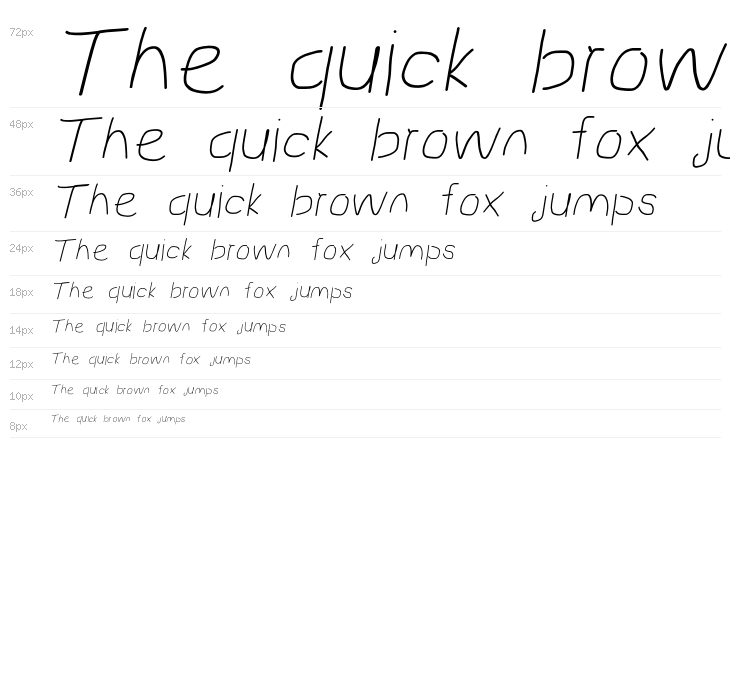 Proton Bold Extended Italic Waterfall