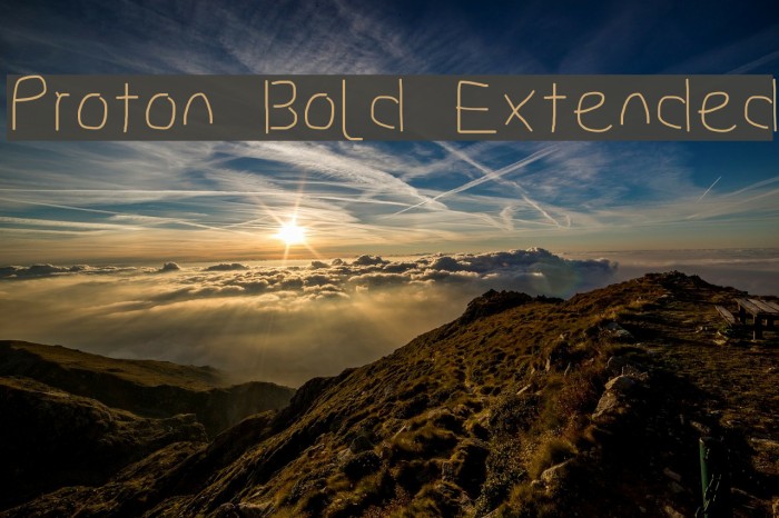 Proton Bold Extended Font examples