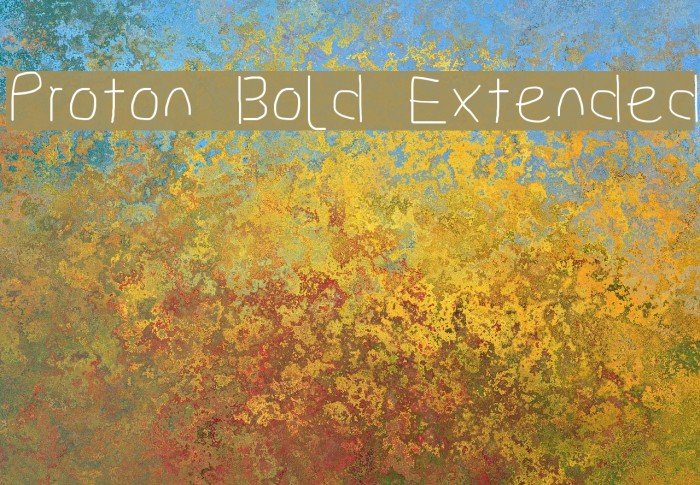 Proton Bold Extended Font examples