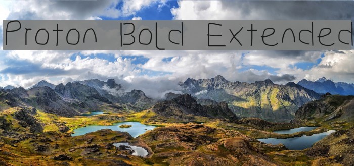 Proton Bold Extended Font examples