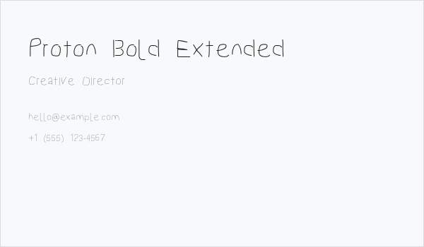 Proton Bold Extended Business Card