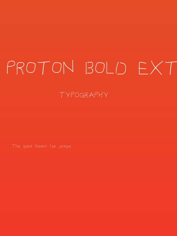 Proton Bold Extended Poster
