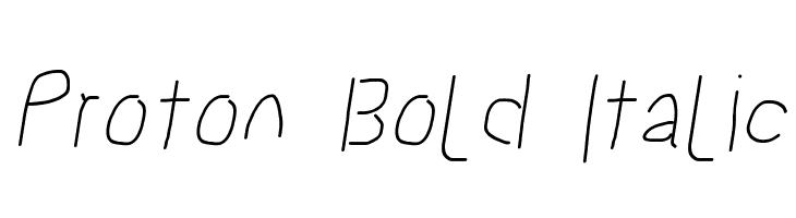Proton Bold Italic  नि: शुल्क फ़ॉन्ट्स डाउनलोड