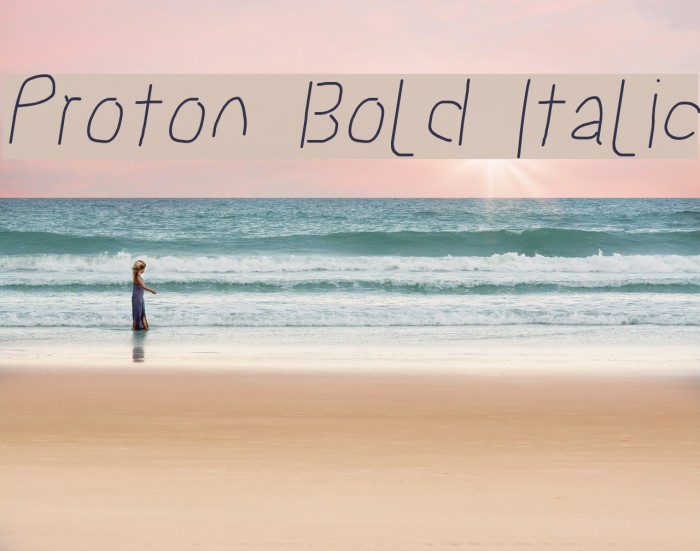 Proton Bold Italic Font examples