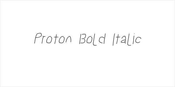 Proton Bold Italic Logo