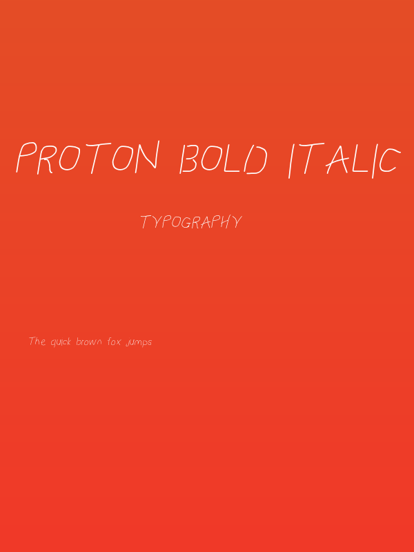Proton Bold Italic Poster