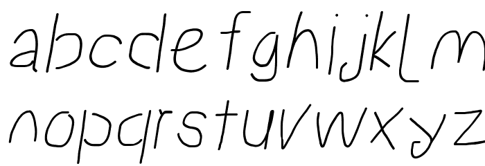 Proton Bold Italic Font LOWERCASE