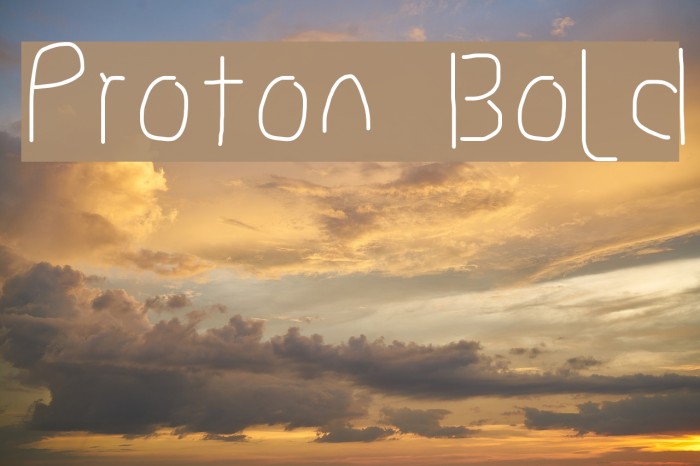Proton Bold Font examples