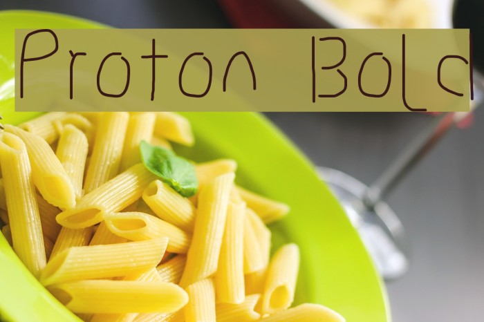 Proton Bold Font examples