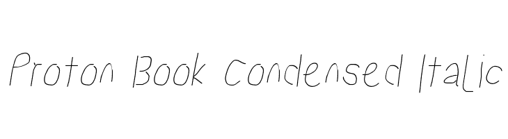 Proton Book Condensed Italic  font caratteri gratis