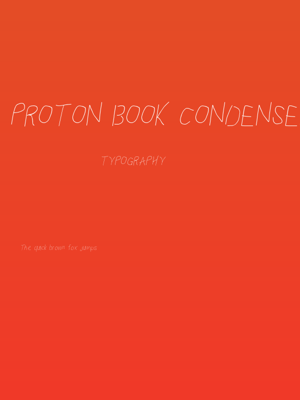 Proton Book Condensed Italic Poster