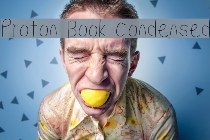 Proton Book Condensed Font examples