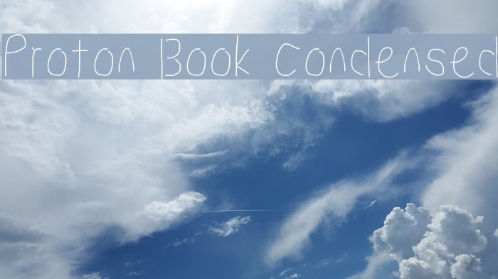 Proton Book Condensed Font examples