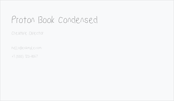 Proton Book Condensed Business Card