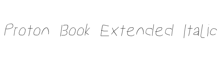 Proton Book Extended Italic  免费字体下载