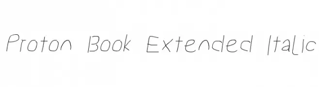 Proton Book Extended Italic  Descarca Fonturi Gratis