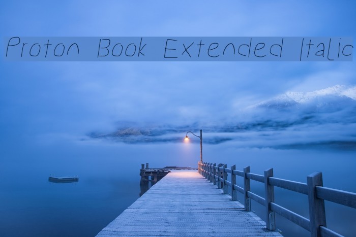 Proton Book Extended Italic Font examples