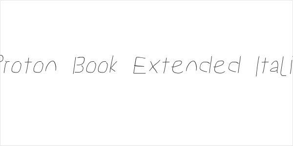 Proton Book Extended Italic Logo