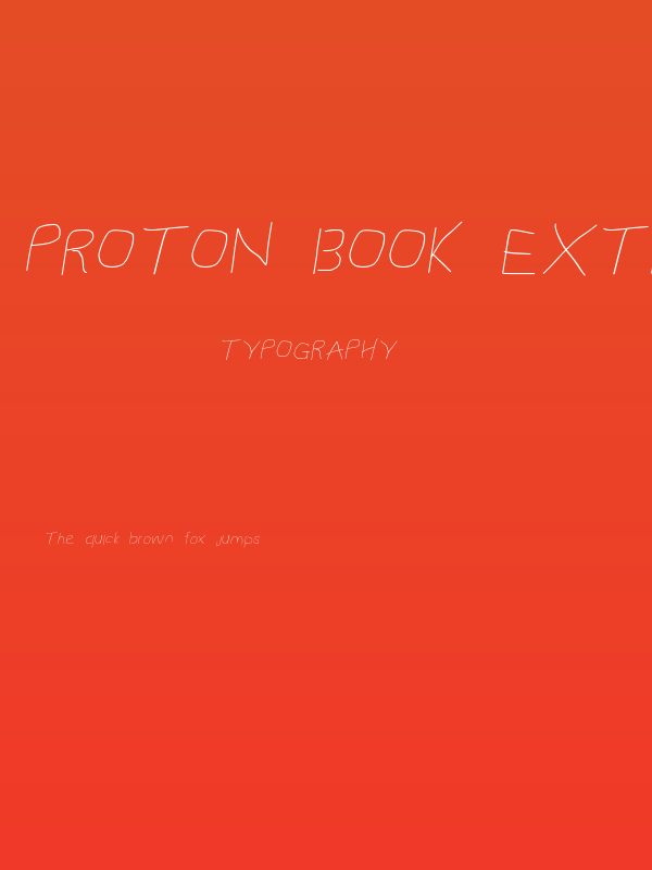Proton Book Extended Italic Poster