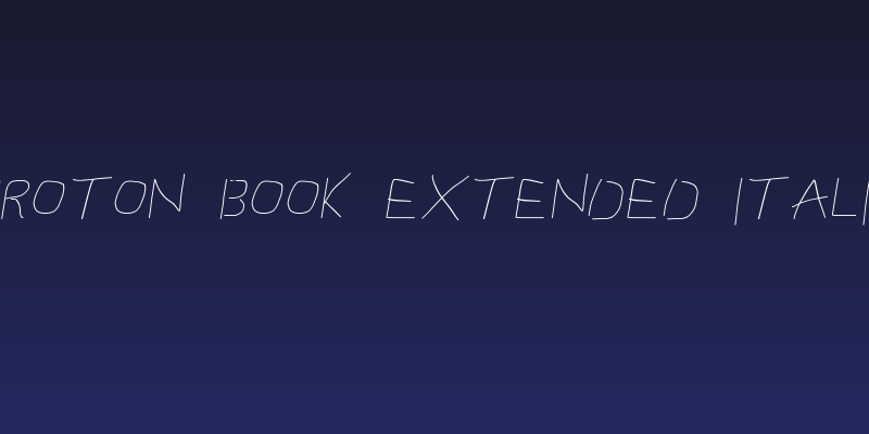 Proton Book Extended Italic Social Header