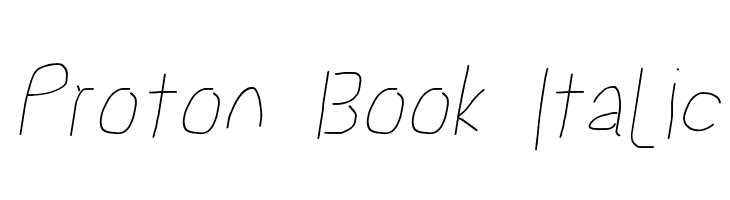 Proton Book Italic  baixar fontes gratis