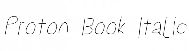 Proton Book Italic  Скачать бесплатные шрифты
