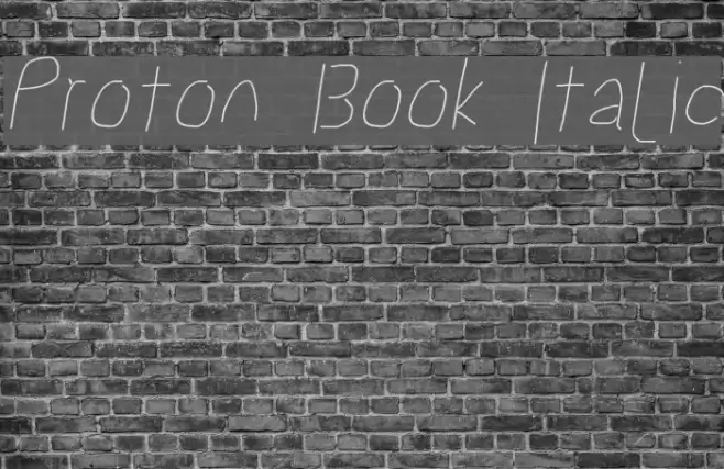 Proton Book Italic  examples
