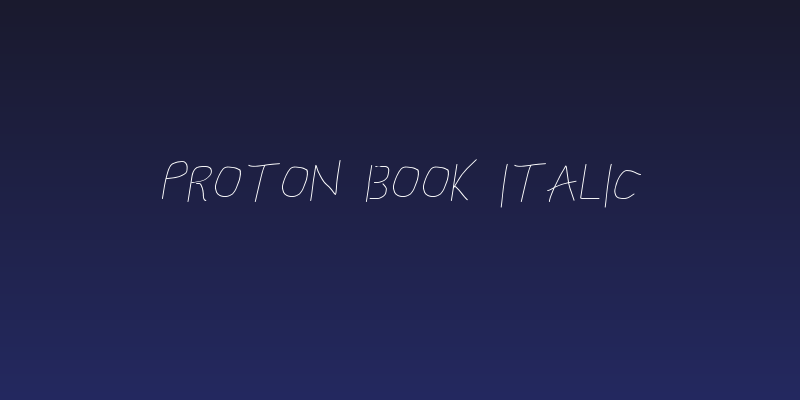 Proton Book Italic Social Header