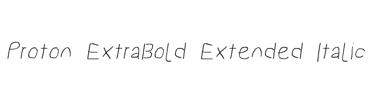 Proton ExtraBold Extended Italic  les polices de caractères gratuit tlcharger