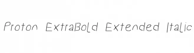 Proton ExtraBold Extended Italic  नि: शुल्क फ़ॉन्ट्स डाउनलोड