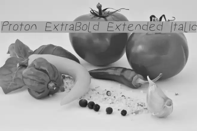 Proton ExtraBold Extended Italic  examples