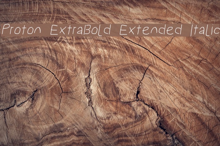 Proton ExtraBold Extended Italic Font examples