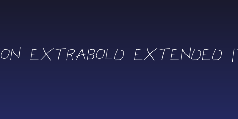 Proton ExtraBold Extended Italic Social Header