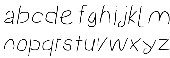 Proton ExtraBold Extended Italic Font LOWERCASE