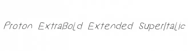 Proton ExtraBold Extended SuperItalic  フリーフォントのダウンロード