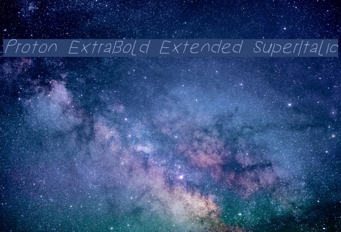 Proton ExtraBold Extended SuperItalic Font examples