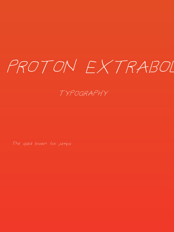 Proton ExtraBold Extended SuperItalic Poster