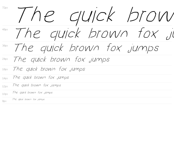 Proton ExtraBold Extended SuperItalic Waterfall