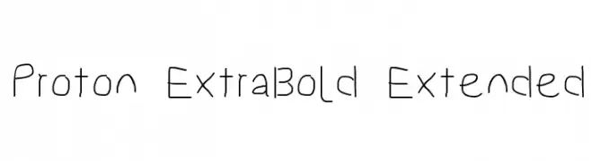 Proton ExtraBold Extended  नि: शुल्क फ़ॉन्ट्स डाउनलोड