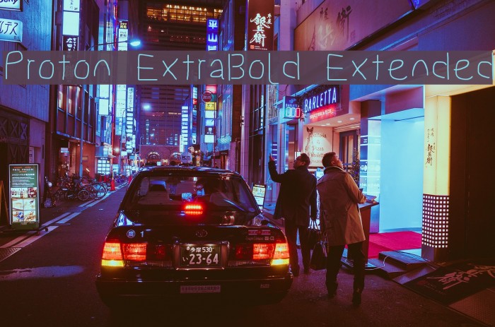 Proton ExtraBold Extended Font examples