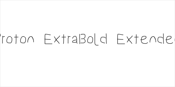 Proton ExtraBold Extended Logo
