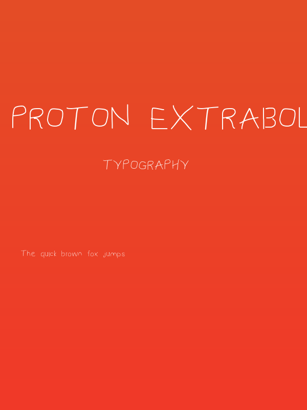 Proton ExtraBold Extended Poster