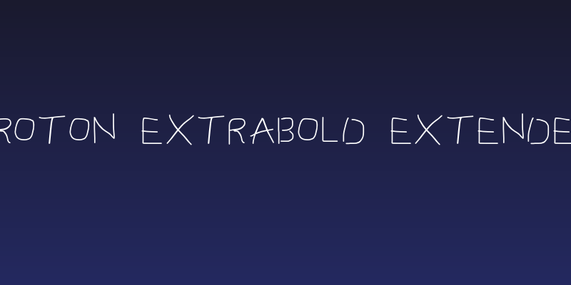 Proton ExtraBold Extended Social Header