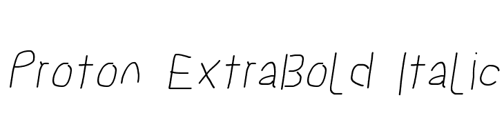 Proton ExtraBold Italic  لخطوط تنزيل
