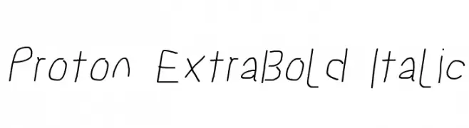 Proton ExtraBold Italic  नि: शुल्क फ़ॉन्ट्स डाउनलोड