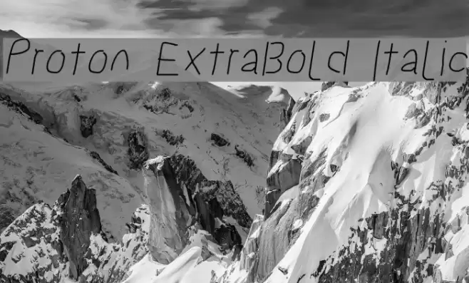 Proton ExtraBold Italic examples