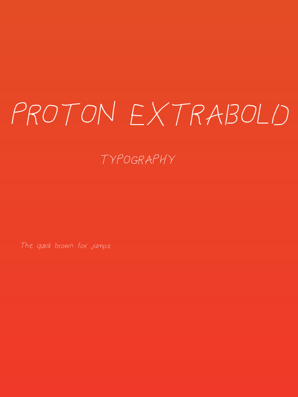 Proton ExtraBold Italic Poster